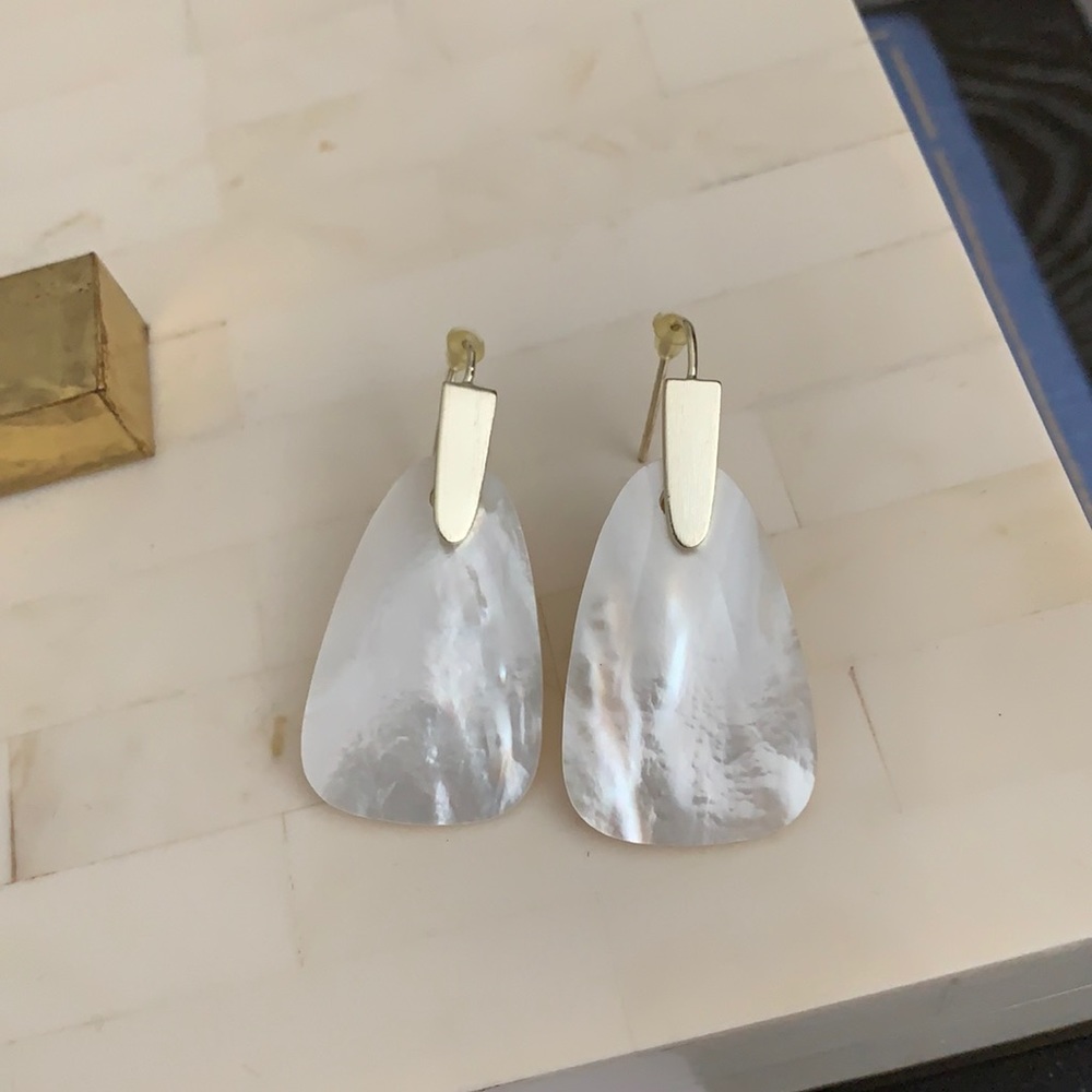 Kendra Scott White Mother of Pearl Earrings